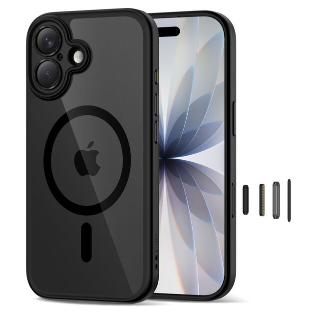 Tech-Protect Magpeak Magsafe CC Case for iPhone 17 - Clear Black 1