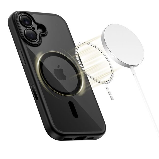 Tech-Protect Magpeak Magsafe CC Case for iPhone 17 - Clear Black 2