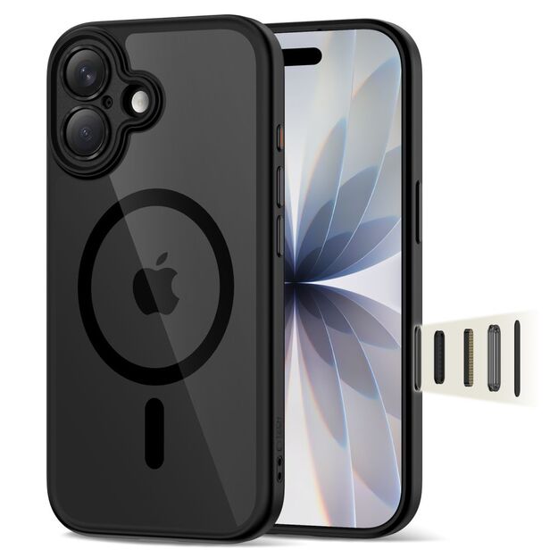 Tech-Protect Magpeak Magsafe CC Case for iPhone 17 - Clear Black