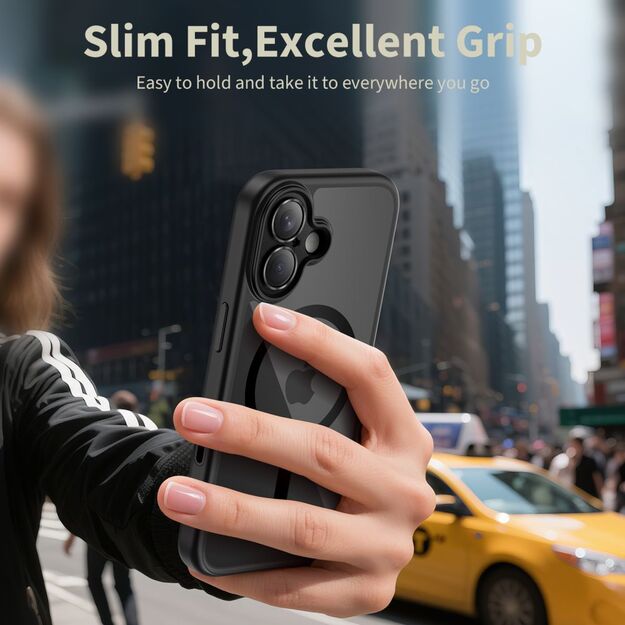 Tech-Protect Magpeak Magsafe CC Case for iPhone 17 - Clear Black 4