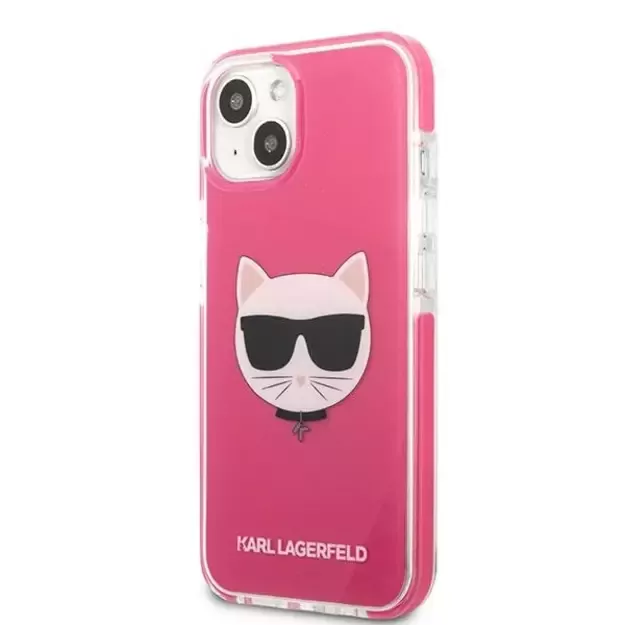 Etui Karl Lagerfeld Choupette Head na iPhone 13 mini - fuksjowy 8