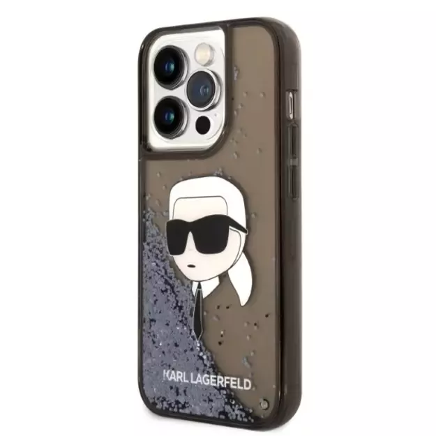 Karl Lagerfeld KLHCP14LLNKHCK iPhone 14 Pro 6.1&quot  black/black hardcase Glitter Karl Head 8