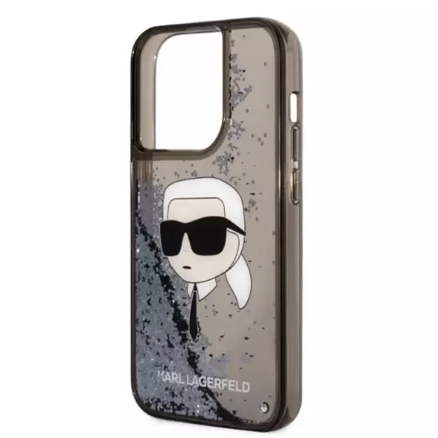 Karl Lagerfeld KLHCP14LLNKHCK iPhone 14 Pro 6.1&quot  black/black hardcase Glitter Karl Head 12