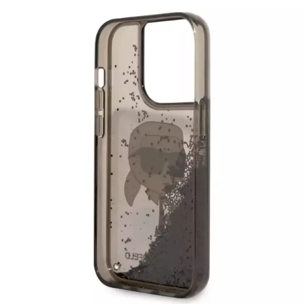 Karl Lagerfeld KLHCP14LLNKHCK iPhone 14 Pro 6.1&quot  black/black hardcase Glitter Karl Head 13