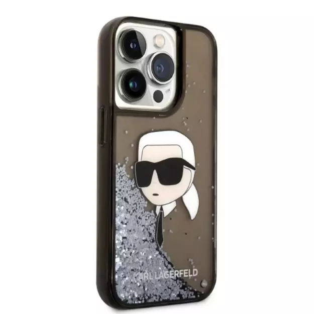 Karl Lagerfeld KLHCP14LLNKHCK iPhone 14 Pro 6.1&quot  black/black hardcase Glitter Karl Head 10