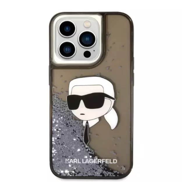 Karl Lagerfeld KLHCP14LLNKHCK iPhone 14 Pro 6.1&quot  black/black hardcase Glitter Karl Head 9