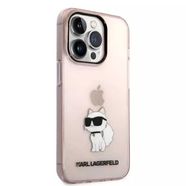 Karl Lagerfeld Ikonik Choupette case for iPhone 14 Pro Max - pink 3