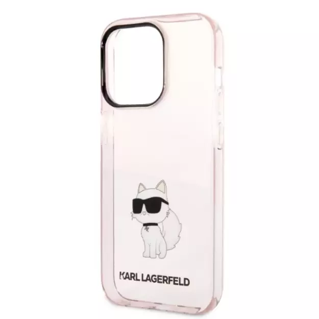 Karl Lagerfeld Ikonik Choupette case for iPhone 14 Pro Max - pink 5