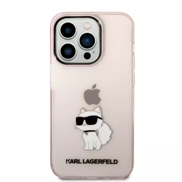 Karl Lagerfeld Ikonik Choupette case for iPhone 14 Pro Max - pink 2