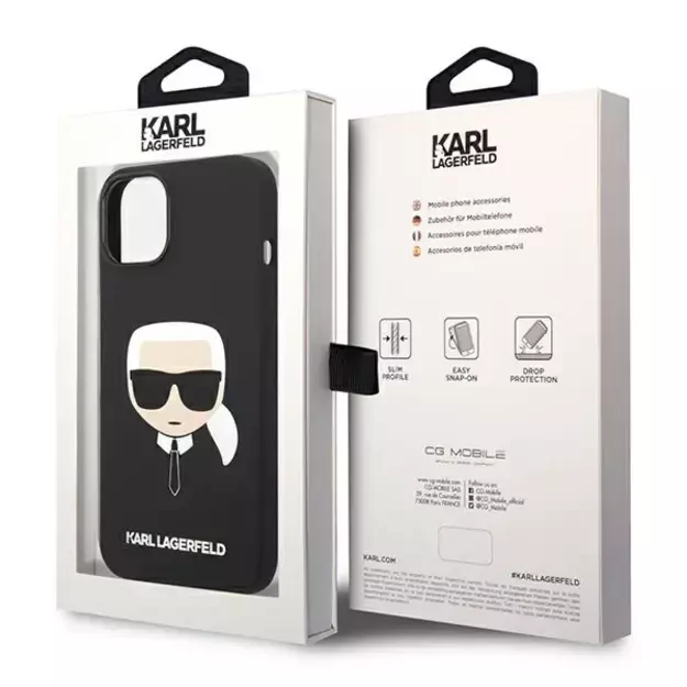 Karl Lagerfeld Silicone Karl&#39 s Head MagSafe case for iPhone 14 Plus - black 14