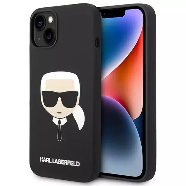 Karl Lagerfeld Silicone Karl&#39 s Head MagSafe case for iPhone 14 Plus - black