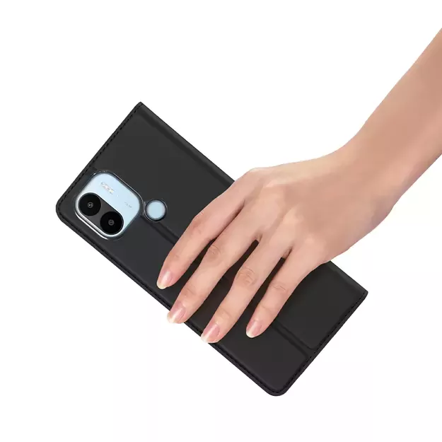 Dux Ducis Skin Pro Case for Xiaomi Redmi A1+ Flip Card Wallet Stand Black 18