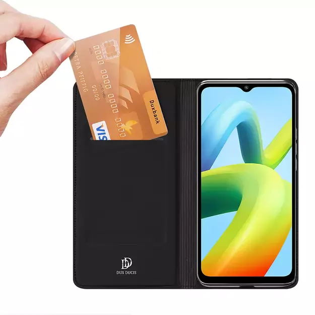 Dux Ducis Skin Pro Case for Xiaomi Redmi A1+ Flip Card Wallet Stand Black 13