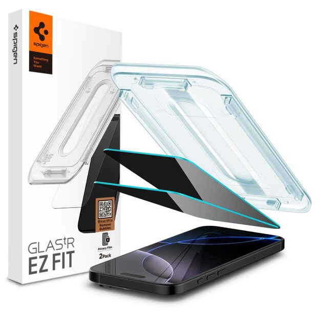 Spigen Glas.tR EZ Fit Privacy Tempered Glass for iPhone 16 Pro / 17 / 17 Pro - 2 pcs. 7