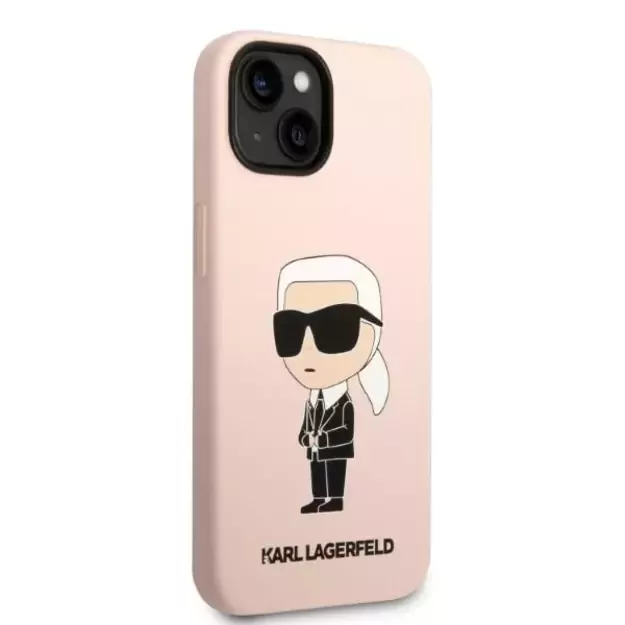 Karl Lagerfeld KLHCP14MSNIKBCP iPhone 14 Plus 6.7&quot  hardcase pink/pink Silicone Ikonik 3