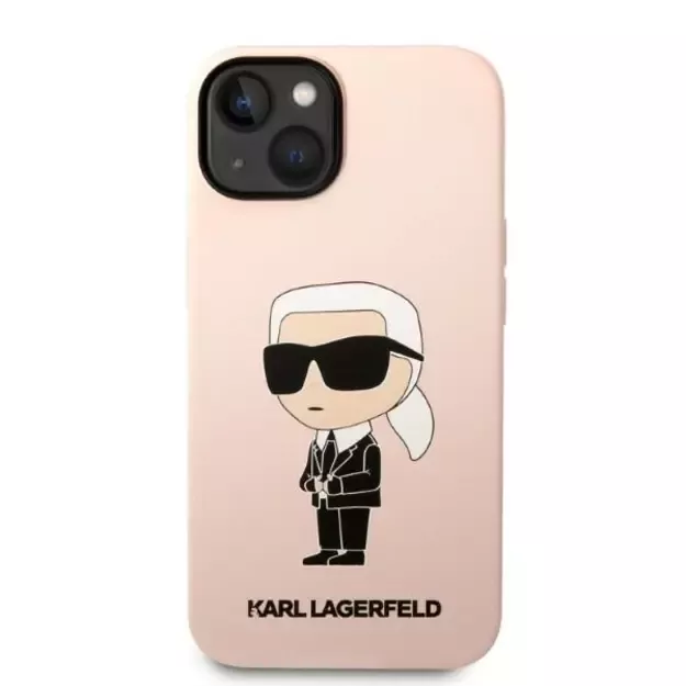 Karl Lagerfeld KLHCP14MSNIKBCP iPhone 14 Plus 6.7&quot  hardcase pink/pink Silicone Ikonik 2