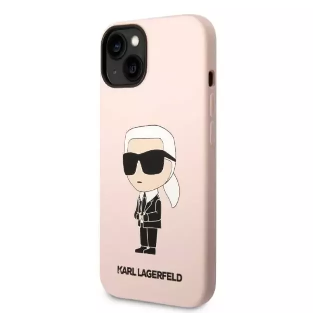 Karl Lagerfeld KLHCP14MSNIKBCP iPhone 14 Plus 6.7&quot  hardcase pink/pink Silicone Ikonik 1