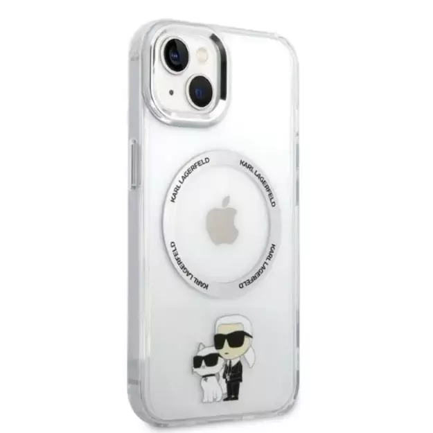 Karl Lagerfeld KLHMP14MHNKCIT iPhone 14 Plus 6.7&quot  hardcase transparent Iconic Karl&amp Choupette Magsafe 9