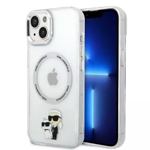 Karl Lagerfeld KLHMP14MHNKCIT iPhone 14 Plus 6.7&quot  hardcase transparent Iconic Karl&amp Choupette Magsafe