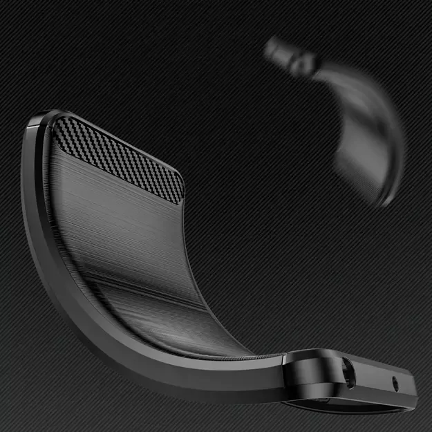 Carbon Case case for Realme 10 Pro flexible silicone carbon cover black 3