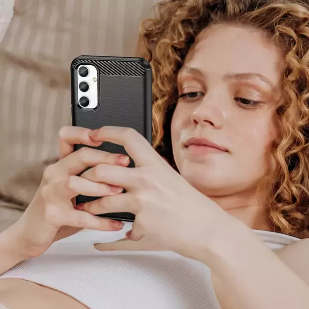 Carbon Case case for Realme 10 Pro flexible silicone carbon cover black 6