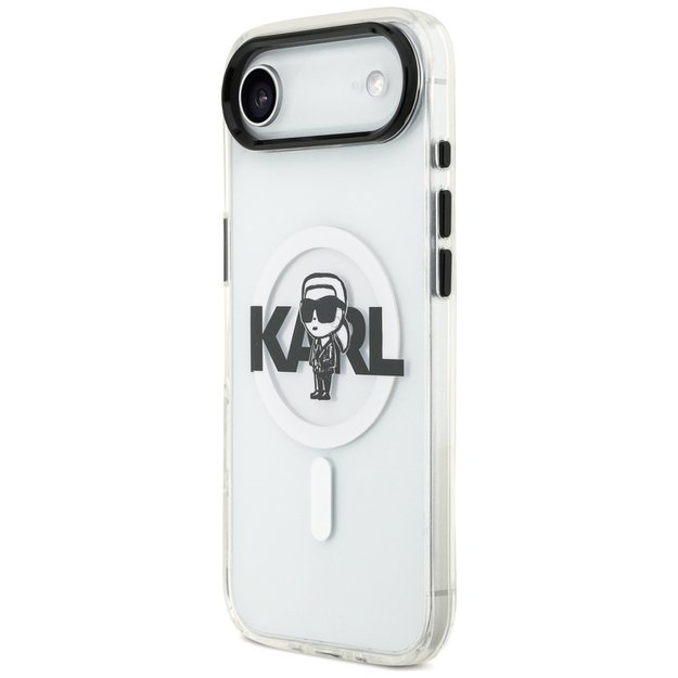 Karl Lagerfeld IML Karl Sketch Logo MagSafe Case for iPhone 17 Air - Transparent 1