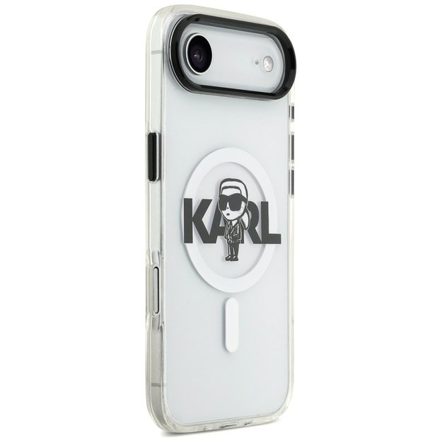 Karl Lagerfeld IML Karl Sketch Logo MagSafe Case for iPhone 17 Air - Transparent 3