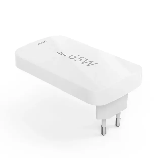 Hama GaN Charger 65W 2x USB-C 1x USB-A Foldable - White