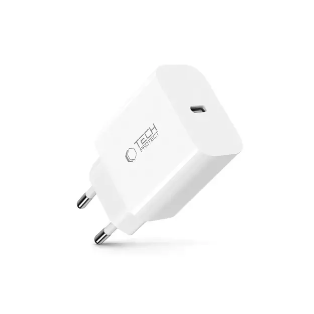 Tech-Protect NC20W wall charger USB-C port - white 5