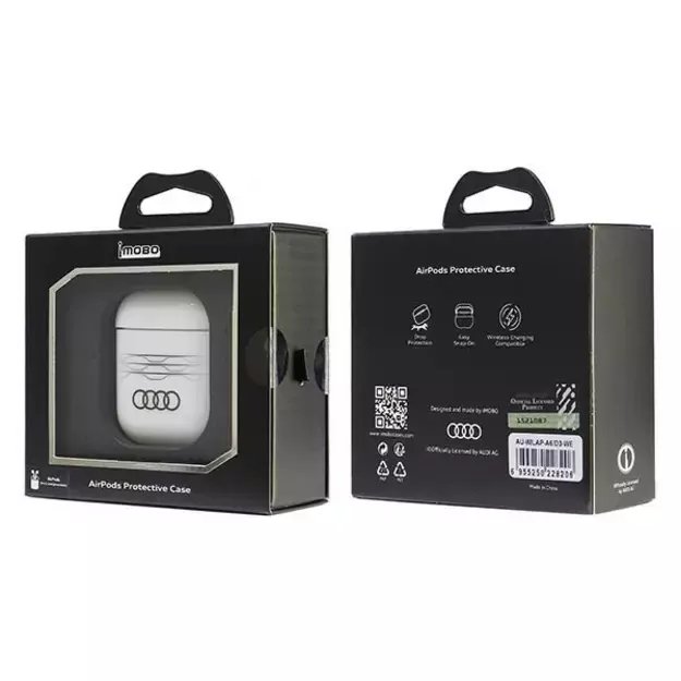 Audi IML Geometric Pattern Case for AirPods 1 / 2 - White 10