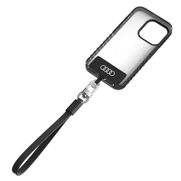 Audi Crossbody Leather Universal Lanyard 28cm x 10mm - Black 1