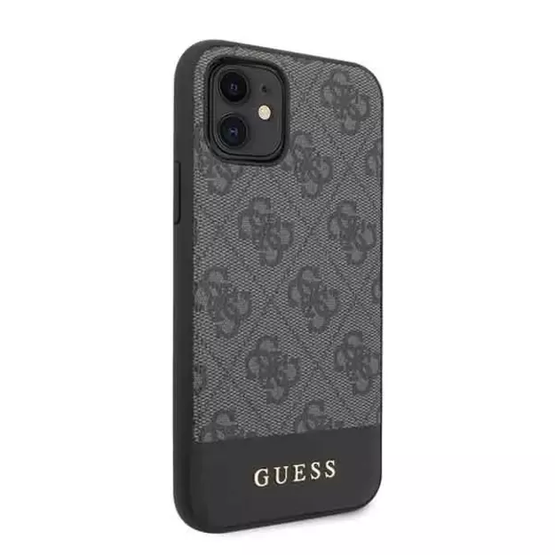 Guess 4G Stripe Collection case for iPhone 11 6.1&quot  / Xr - gray 4
