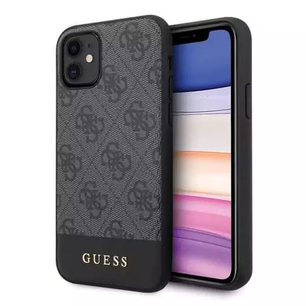 Guess 4G Stripe Collection case for iPhone 11 6.1&quot  / Xr - gray