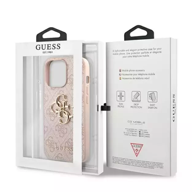 Guess 4G Big Metal Logo Case for iPhone 13 Pro / 13 6.1&quot  - Pink 14