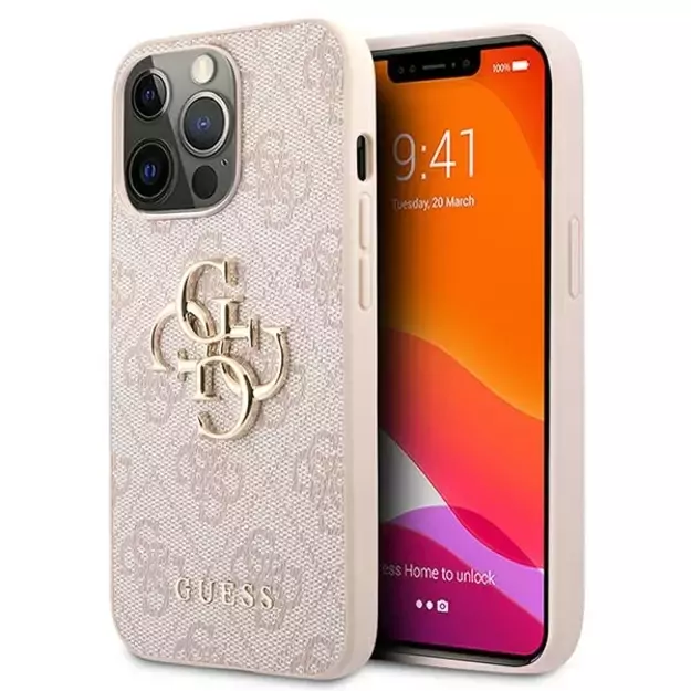 Guess 4G Big Metal Logo Case for iPhone 13 Pro / 13 6.1&quot  - Pink