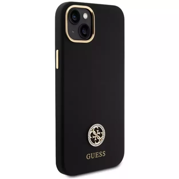 Guess Silicone Logo Strass 4G Case for iPhone 15 Plus / 14 Plus 6.7&quot  - Black 10