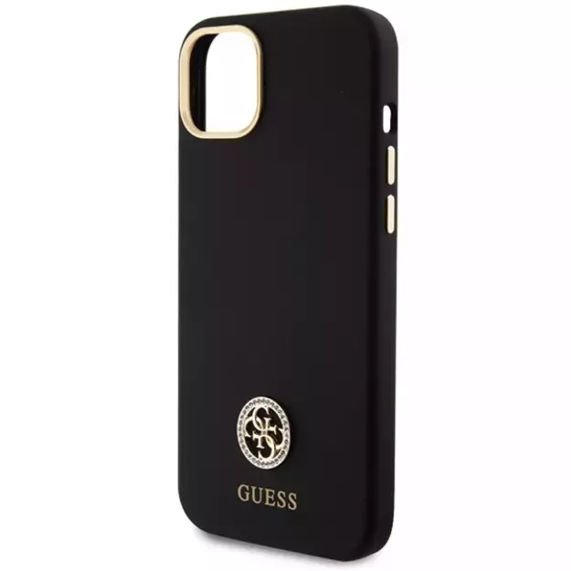 Guess Silicone Logo Strass 4G Case for iPhone 15 Plus / 14 Plus 6.7&quot  - Black 12