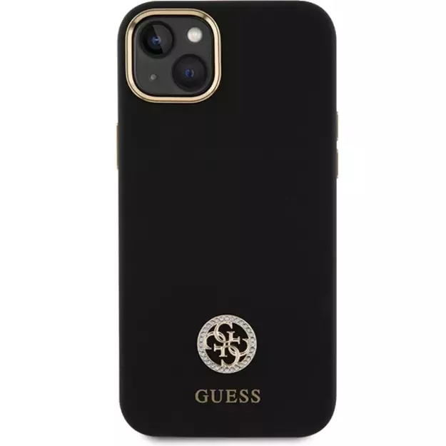 Guess Silicone Logo Strass 4G Case for iPhone 15 Plus / 14 Plus 6.7&quot  - Black 9