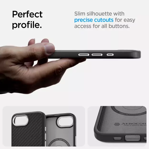 Spigen Enzo Aramid MagSafe iPhone 16e Case - Black 16