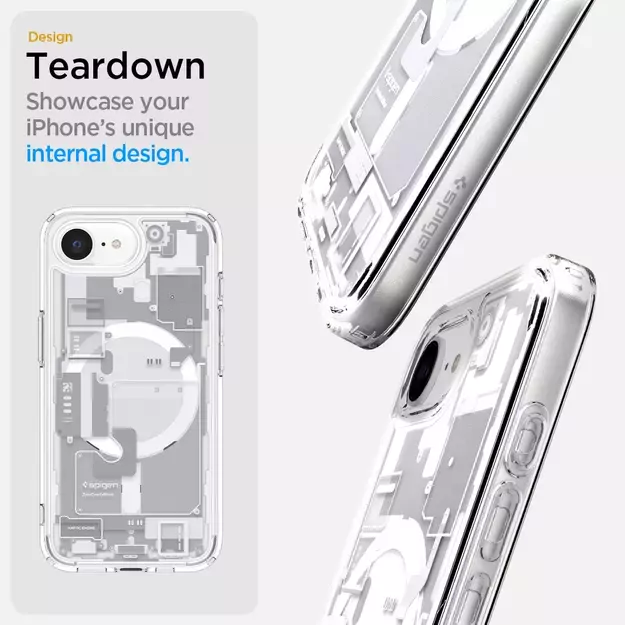 Spigen Ultra Hybrid MagSafe Case for iPhone 16e Zero One - White