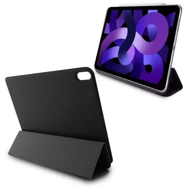 Karl Lagerfeld Saffiano Magnetic Karl &amp  Choupette iPad Air 11&quot  2024 Book Cover Case - Black 12