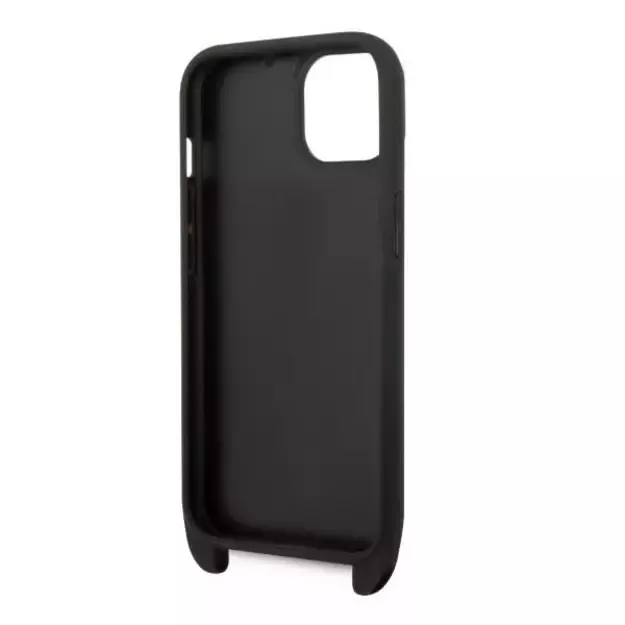 Karl Lagerfeld Monogram Plaque Logo Strap Case for iPhone 14 / 15 / 13 6.1&quot  - Black 10