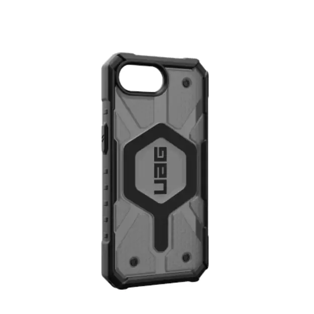 UAG Pathfinder Clear MagSafe iPhone 16e Case - Gray/Black 3