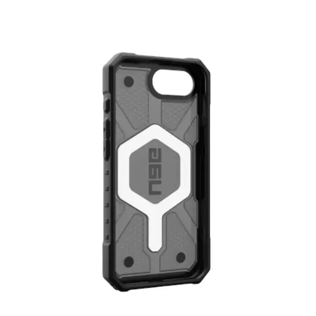 UAG Pathfinder Clear MagSafe iPhone 16e Case - Gray/Black 4