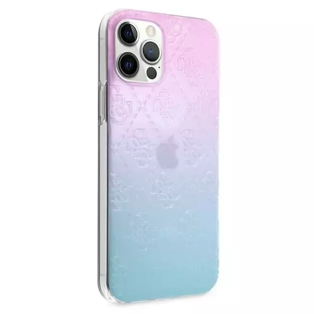 Guess GUHCP12L3D4GGBP iPhone 12 Pro Max 6,7  niebiesko-różowy/blue&pink hardcase 4G 3D Pattern Collection 10