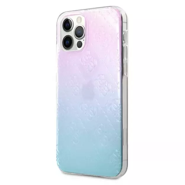 Guess GUHCP12L3D4GGBP iPhone 12 Pro Max 6,7  niebiesko-różowy/blue&pink hardcase 4G 3D Pattern Collection 8