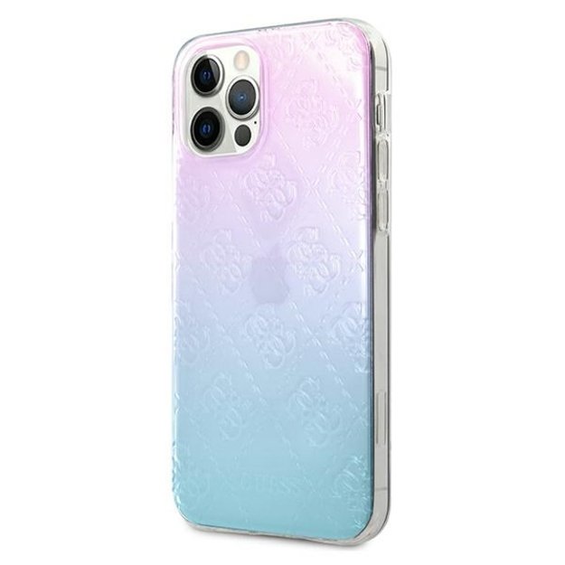 Guess GUHCP12L3D4GGBP iPhone 12 Pro Max 6,7  niebiesko-różowy/blue&pink hardcase 4G 3D Pattern Collection 1