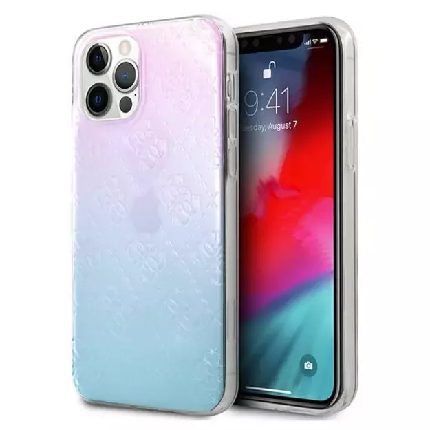 Guess GUHCP12L3D4GGBP iPhone 12 Pro Max 6,7  niebiesko-różowy/blue&pink hardcase 4G 3D Pattern Collection