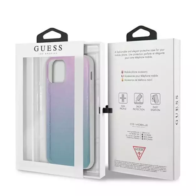 Guess GUHCP12L3D4GGBP iPhone 12 Pro Max 6,7  niebiesko-różowy/blue&pink hardcase 4G 3D Pattern Collection 14