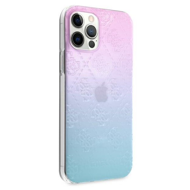Guess GUHCP12L3D4GGBP iPhone 12 Pro Max 6,7  niebiesko-różowy/blue&pink hardcase 4G 3D Pattern Collection 3